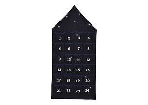 Calendario dell'Avvento Casa Sareva Nero 48 x 96 cm